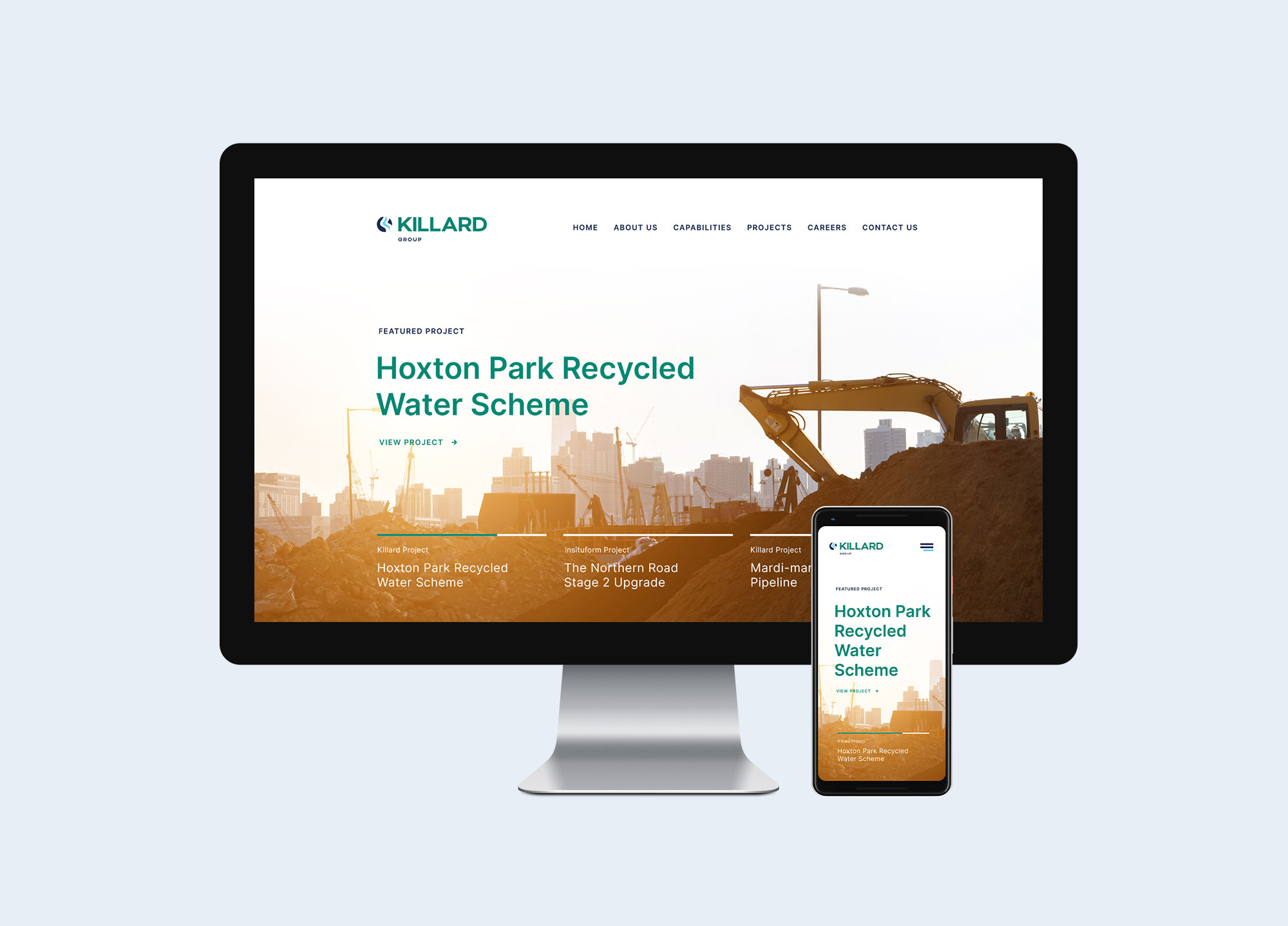 construction contractor website design