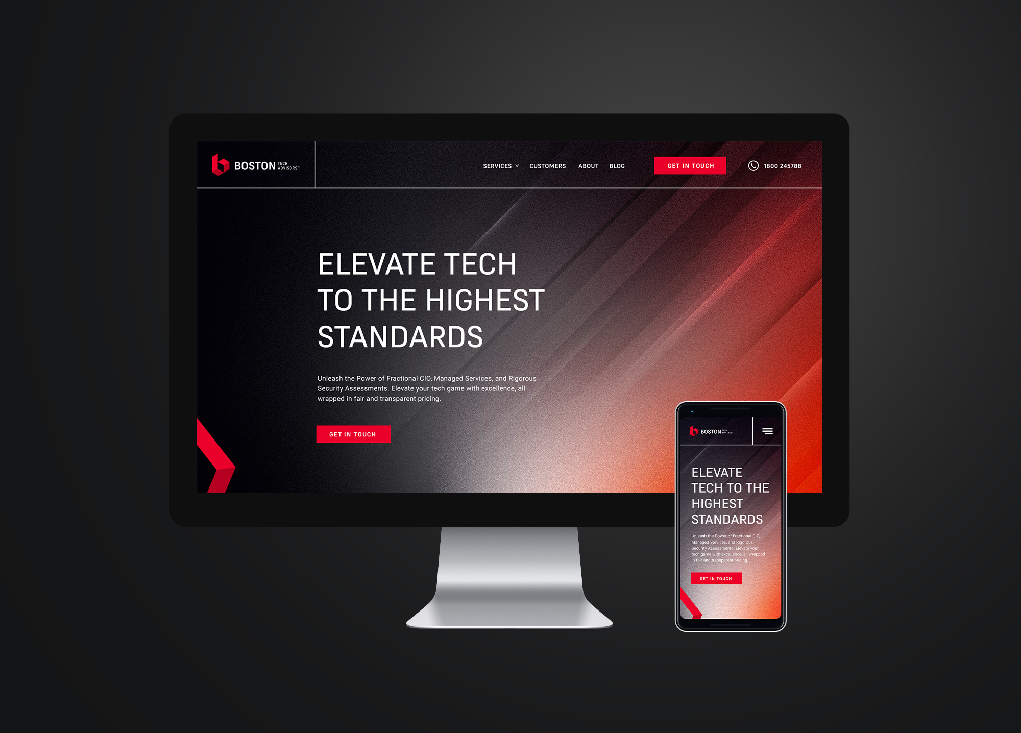 elegant tech consulting website